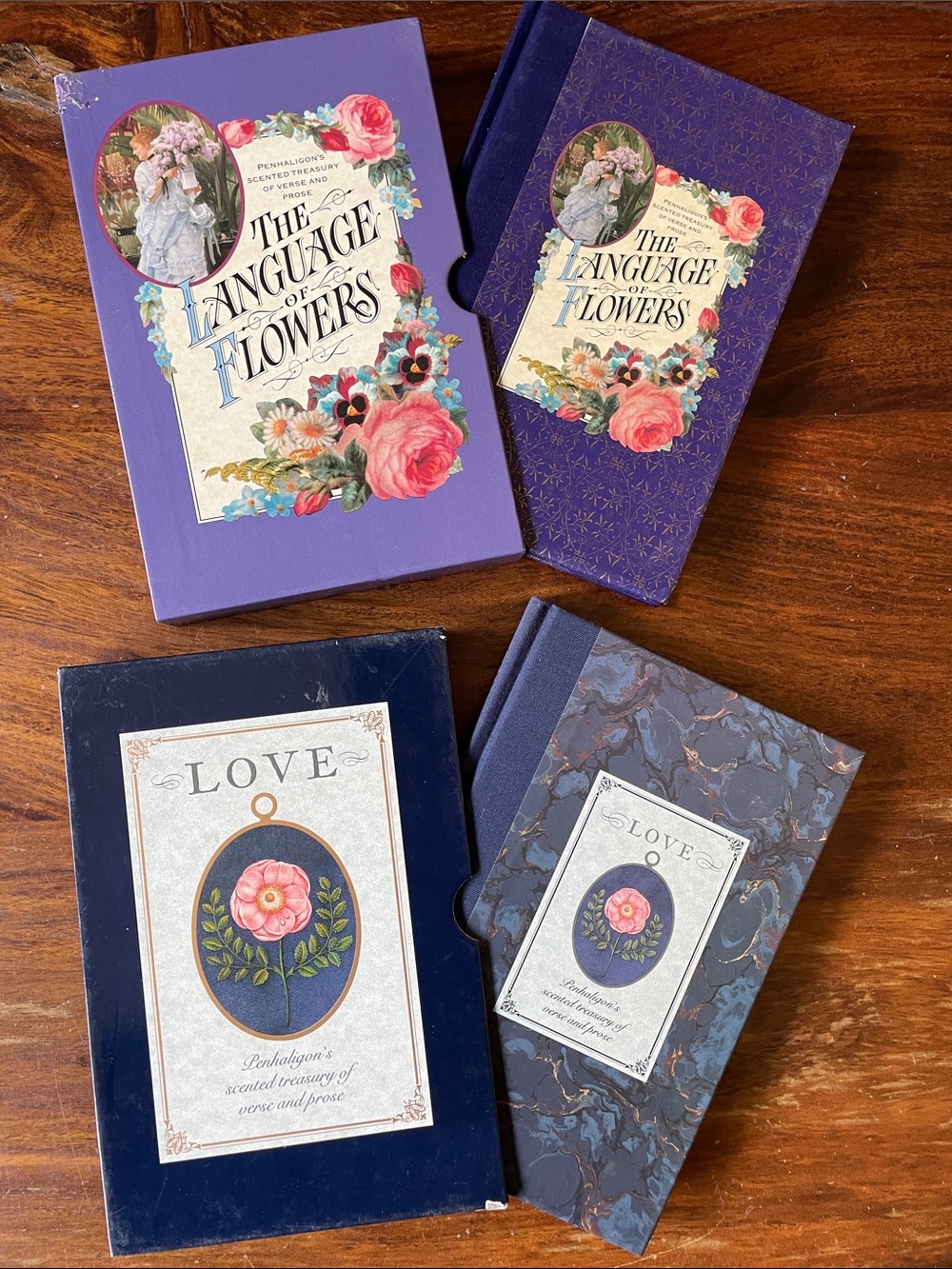 2 Penhaligon’s scented books w/ original boxes : Language of Flowers + Love